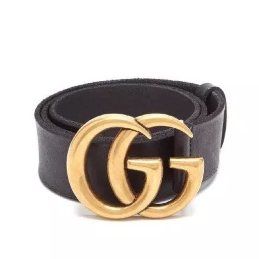 100% AUTHENTIC GUCCI MARMONT GG BELT BLACK! LIVE EDGE SIZE 85✨⭐️ UNISEX✨⭐️